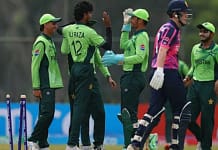 Pakistan U-19s register first world cup win with six-wicket victory over Scotland